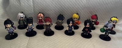 Naruto TV Series Keychain Set 12 Pc Lot w/ Stands Anime Mixed Character Figures
