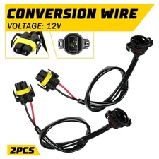 Pack-2 5202 H16 to H11 H8 Fog Light Conversion Wire Harness Pigtail Extension
