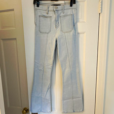 Veronica Beard Flared Jeans Women  s Light Wash High Rise Denim Size 26