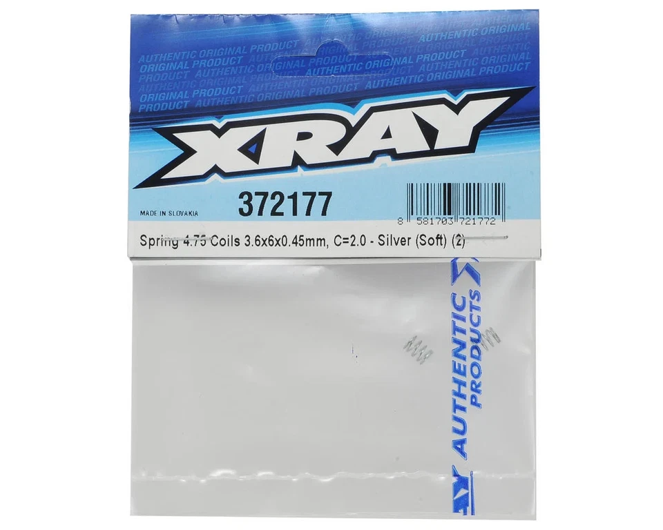 XRAY X12 Shock Spring Set (2) (Silver/C=2.0) [XRA372177] - Image 2 of 2