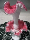 Fenton Peach Crest 1 horn epergne 1956-1961