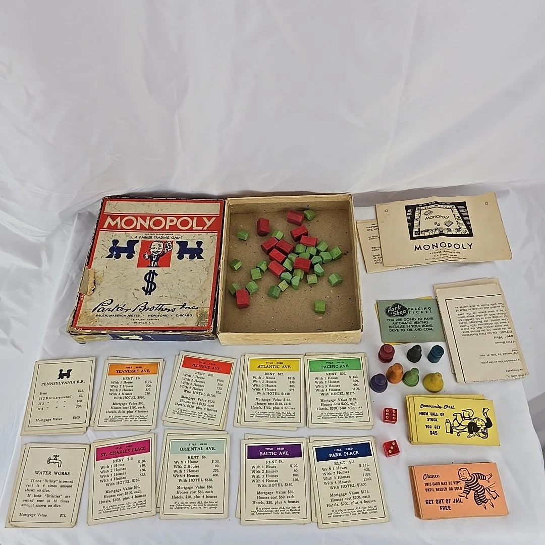 Vintage Parker Brothers Monoply Game NOT COMPLETE | eBay