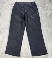 Ibex Pants Mens 36x34 Charcoal Wool Blend Hiking Outdoor Zip Pocket Winter Warm