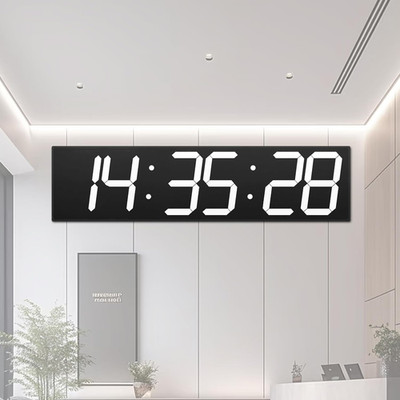 Large Digital Wall Clock 28'' with GPS Auto-Sync, Remote Control & Timer, Wall-Mo