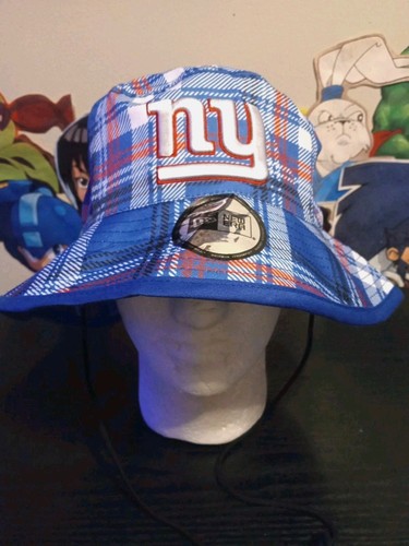 New Era NFL New York Giants Plaid Flannel Pattern Design Bucket Hat Cap 2025