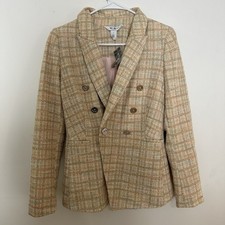 NWT WHITE HOUSE BLACK MARKET 195 WHBM IBIZA DOUBLE BREASTED BOUCLE BLAZER SZ 2