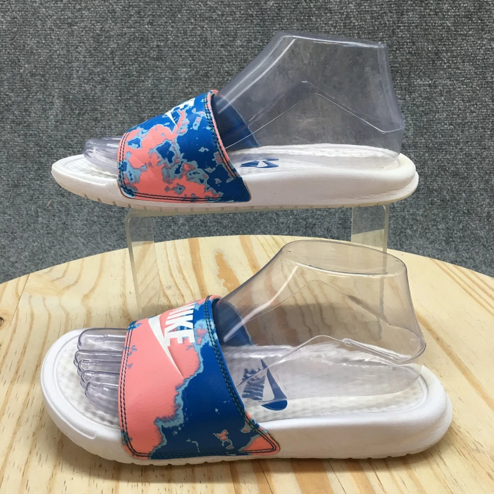 Sandalias Nike para mujer 6 Benassi JDI estampado diapositivas multicolor punta abierta 618919-109 Foto 2 de 4