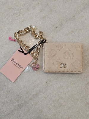 Sandstone Top Notch Cc Key Fob Juicy Couture Wallet With Chain And Charms 
