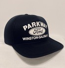 VINTAGE NOS BLACK PARKWAY FORD WINSTON SALEM N.C FOAM BIKER TRUCKER SNAPBACK HAT — photo 3