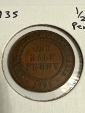 1935 Australia Half Penny Melbourne mint