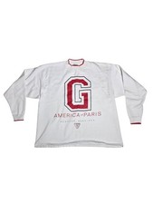 Vintage 1989 GUESS America Paris Crewneck Sweatshirt L White Georges Marciano