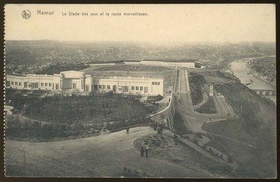 Ansichtskarte Namur Le Stade de jeux et la route mervelleuse Feldpost 1916 [409]