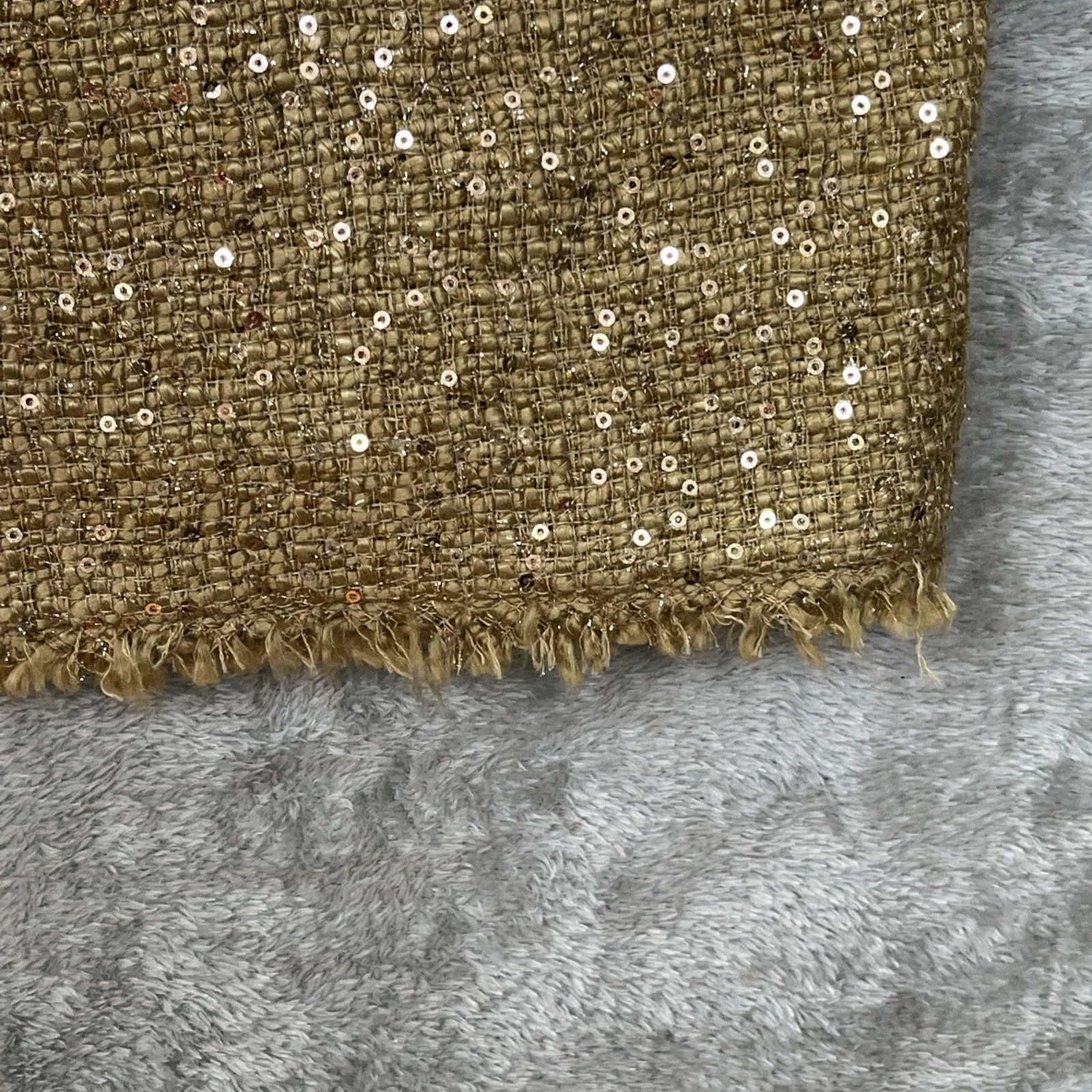 Abito Michael Kors Shimmer G tweed frange senza maniche completamente foderato nuovo taglia 10