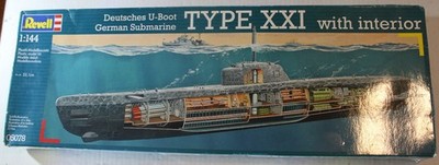 Revell 05078 U-Boat XXI Type w. Interieur Model Kit NIB German Submarine NIB