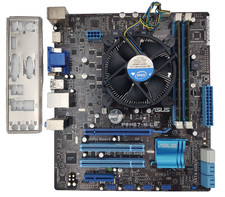 ASUS Intel P8H67-M LE LGA1155 DDR3 MOTHERBOARD W/ i5-2300 CPU RAM I/O SHIELD