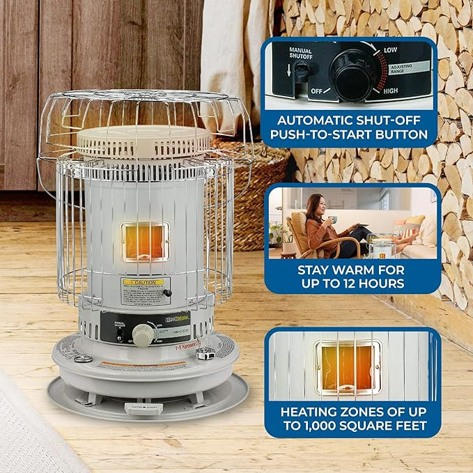 Sengoku HeatMate 23,500 BTU Kerosene Heater, Portable Convection Heater,1000sqft