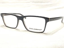 NEW Dolce & Gabbana DG3207 1871 Mens Black Modern Eyeglasses Frames 55/16~145