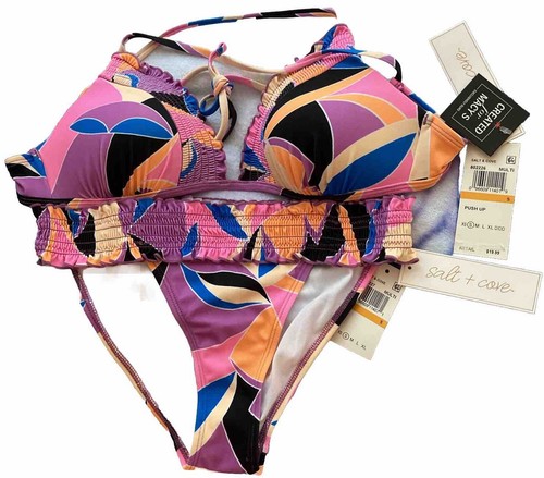 NWT two piece Salt & Cove Swimsuits Size S Bikini ,Padded Top & Bottom - 第 1/2 張圖片