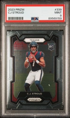 2023 Panini Prizm CJ Stroud Base Rookie PSA 9 Mint #339 Texans 🔥🔥 - Picture 3 of 4
