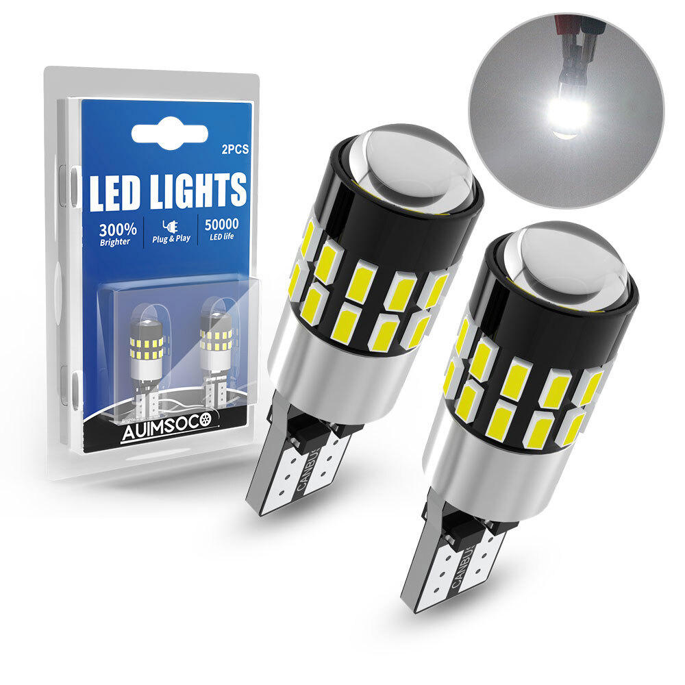 10 Pcs T10 LED License Plate Light Bulbs 6000K Super Bright White 168 2825 194 E - Foto 6