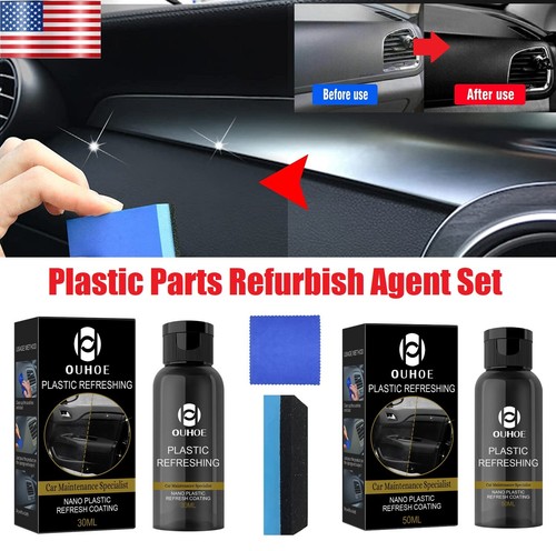 1/2×Car Plastic Revitalizing Coating Plastic parts Refurbish Agent Kit Dustproof - Picture 14 of 18