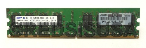 HP DDR2 PC2 5300 2GB RAM 1GB 377726-888 - Picture 1 of 2