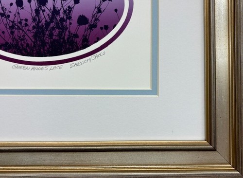 Serigrafía firmada arte enmarcado Luca Sacco & Robert Ehrlich "Queen Anne's Lace" - Imagen 3 de 6
