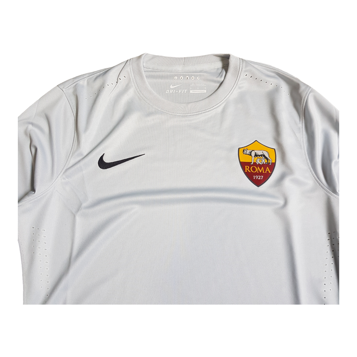 Men's Nike AS Roma Player Match Issue Goalkeeper Jersey LS Grey sz