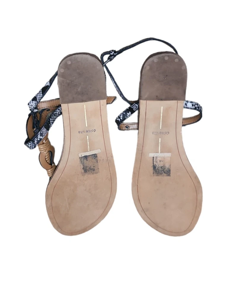 Sandalia Dolce Vita Serpiente Tanga Tirantes Talla 10 Foto 4 de 4