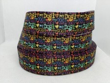 I Love My Dog on 1" Grosgrain Ribbon YOUR CHOICE 5 or 10 Yards Pastel Colors 