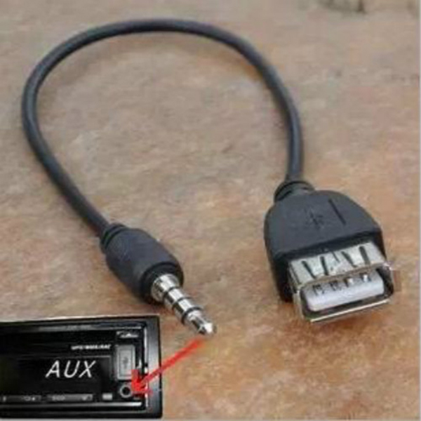 3.5mm Male Audio AUX Jack to USB 2.0 Type A Female OTG Converter