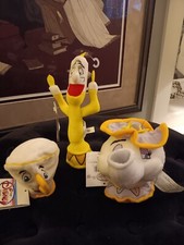 Vintage Disney Beanie Lumiere, Mrs. Pots, Chip - Beauty  the Beast