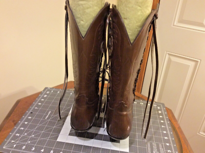 McAllen Cowboy Women Boots Brown patent Leather Size 8.5 | eBay display picture 1