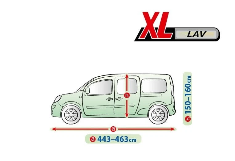 Cubierta de coche resistente impermeable Peugeot Partner II Furgon, Ford Tourneo Connet Foto 2 de 4