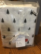 Pottery Barn Christmas Pine Tree Twin / XL Twin Sheet Set NWT Holiday