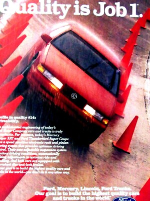 1990 Mercury Cougar XR 7 Original Print Ad-8.5 x 11 