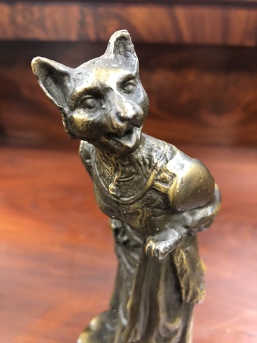 Vintage Egyptian Bastet Baast Bronze Statue Marble Base 10 Inches Tall - 第 4/11 張圖片