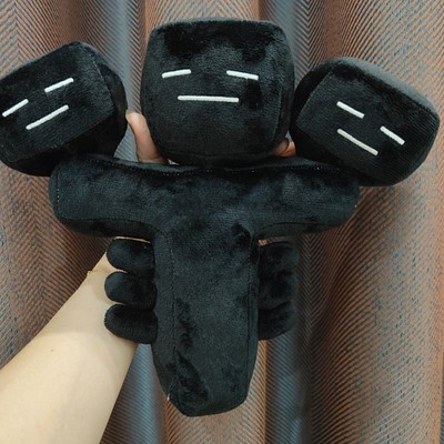 25cm Minecraft Schwarz Wither Plüsch Spielzeug Gefüllte Kissen Puppe Figur Neu