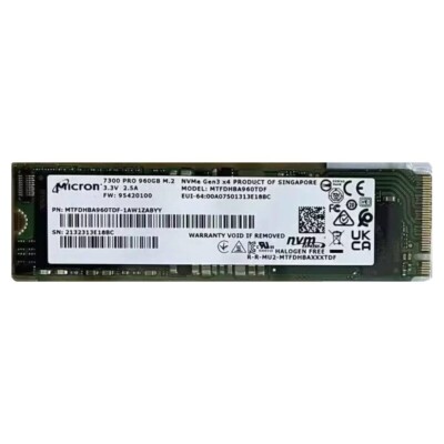 Micron 7300 PRO 960GB SSD M.2 2280 NVMe PCIe Gen3 x4 MTFDHBA960TDF-1AW42ABYY