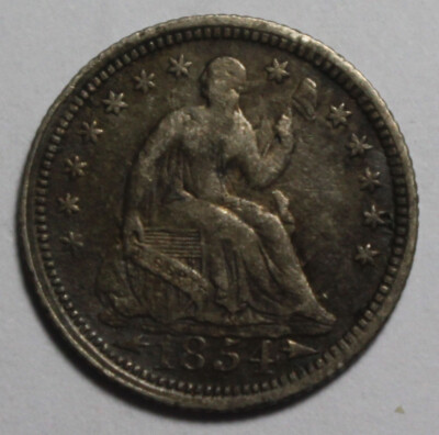 1854 Seated Half Dime AZ93 | eBay