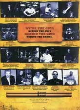 2002 Print Ad of ProMark Drumstick Drum Techs w Lorne Gump Wheaton of Neil Peart