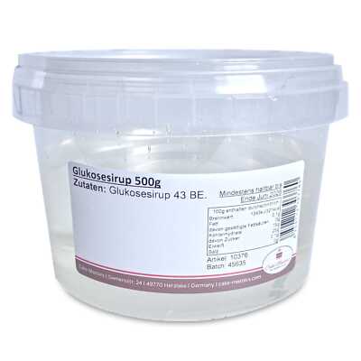 Cake Masters Glukosesirup 43° - 500g Glukose Glucose Sirup Zucker Bonbon Vegan
