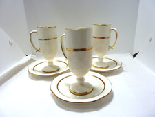 Adler’s Vintage Crown Devon Cups Saucers Ellis New Orleans Cafe Brulot Set Of 3