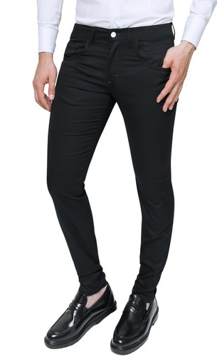 Pantaloni C. Battistini uomo nero slim fit estivi casual eleganti in cotone  | eBay