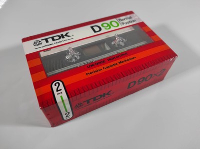 TDK D90 Type I Audio Cassette Tape 2 Pack New & Sealed 1982
