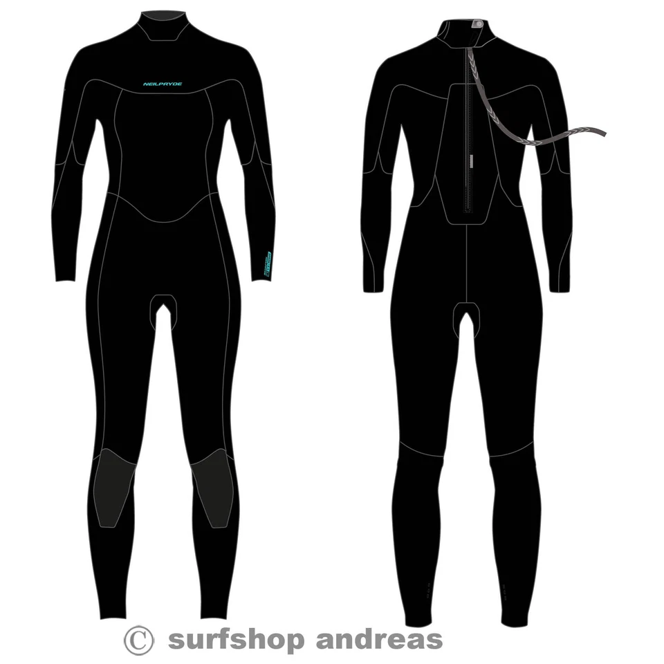 Neil Pryde Spark 5/4 Fullsuit BZ Schwarz Damen Neoprenanzug 2023