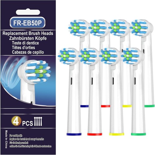 8 Pcs Toothbrush Heads for Braun Oral-B Pro & Genius X, Sensitive Brush Refills - Picture 10 of 14