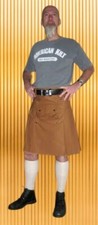 Mens Brown Kilt Utility Kilt Work Kilts For Men Tactical Contemporary Kilt Size