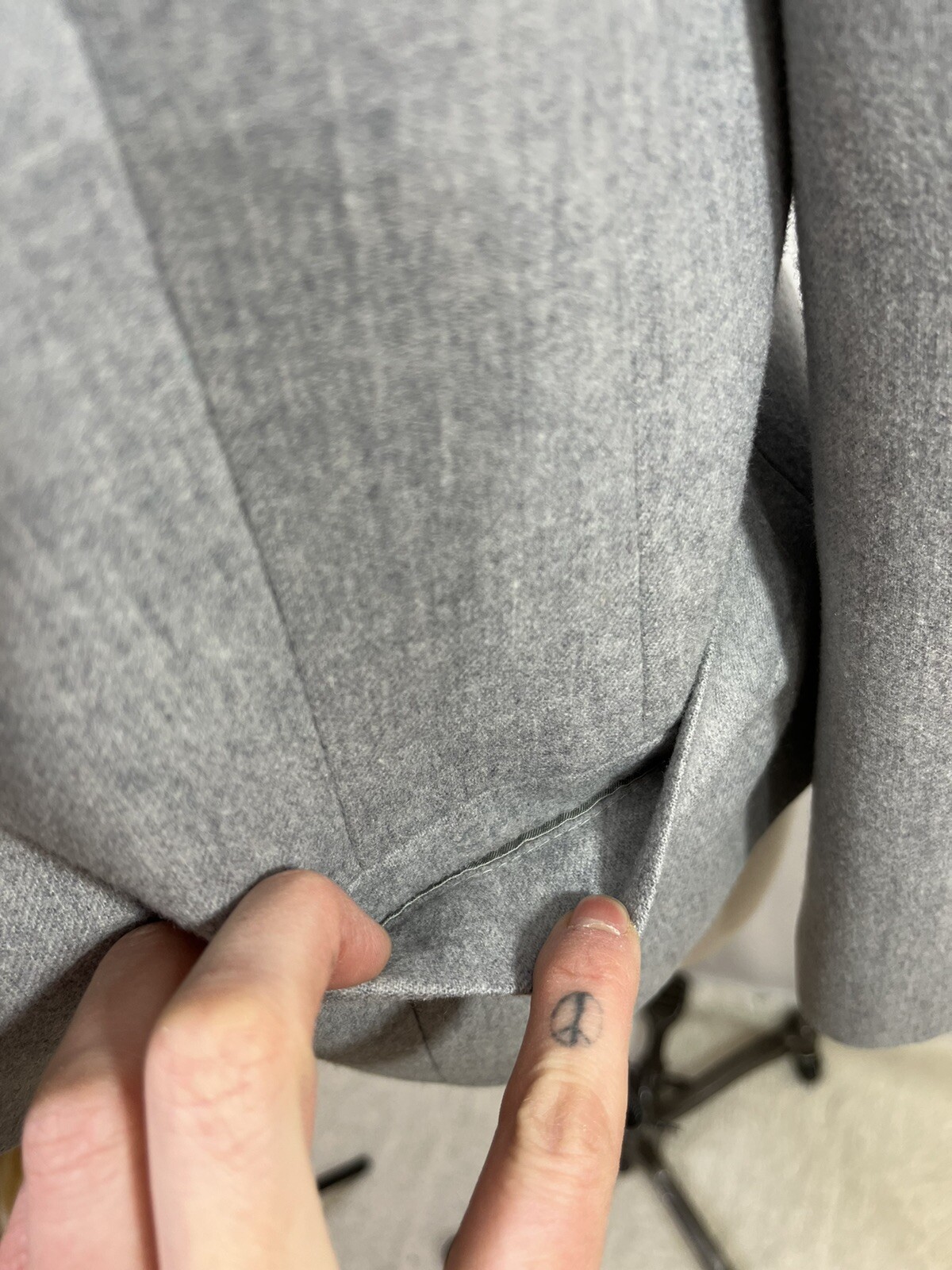 Pendleton Virgin Wool Light Gray Blazer Womens Si… - image 10