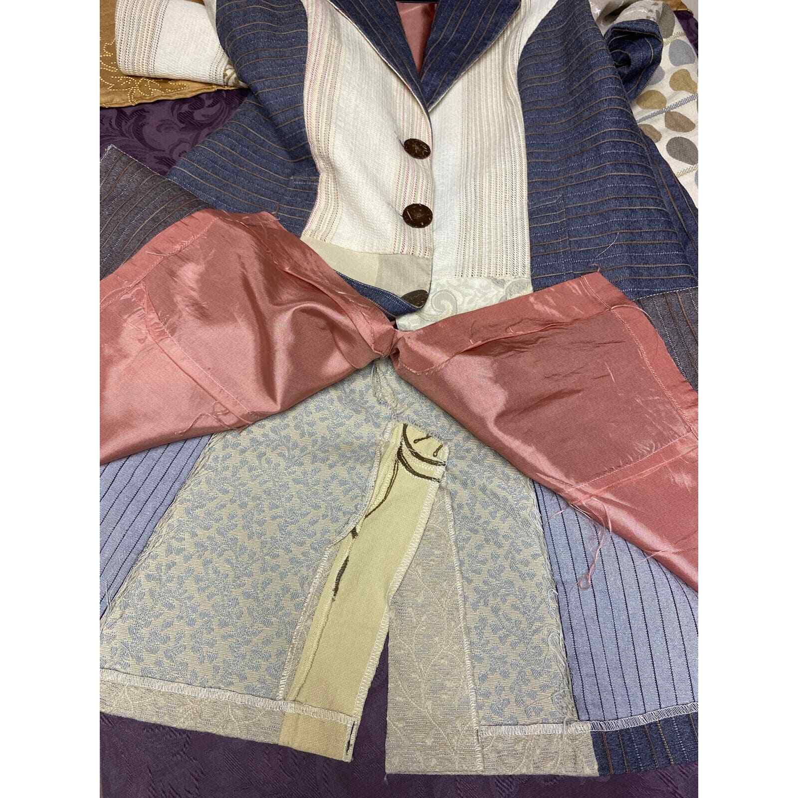 Vintage Patchwork Blazer Jacket Small - image 6